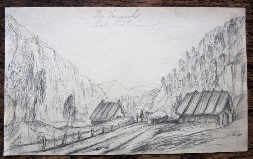 An early sketch of Loch Katrine, from a series of sketches by Alfred Swaine Taylor, 