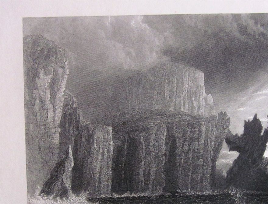 Cape Wrath, an engraving after W.H. Bartlett.
