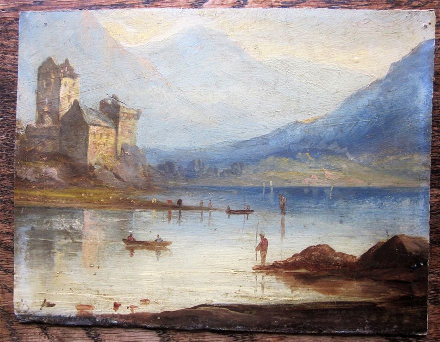 A small 19th century oil painting, artist unknown.