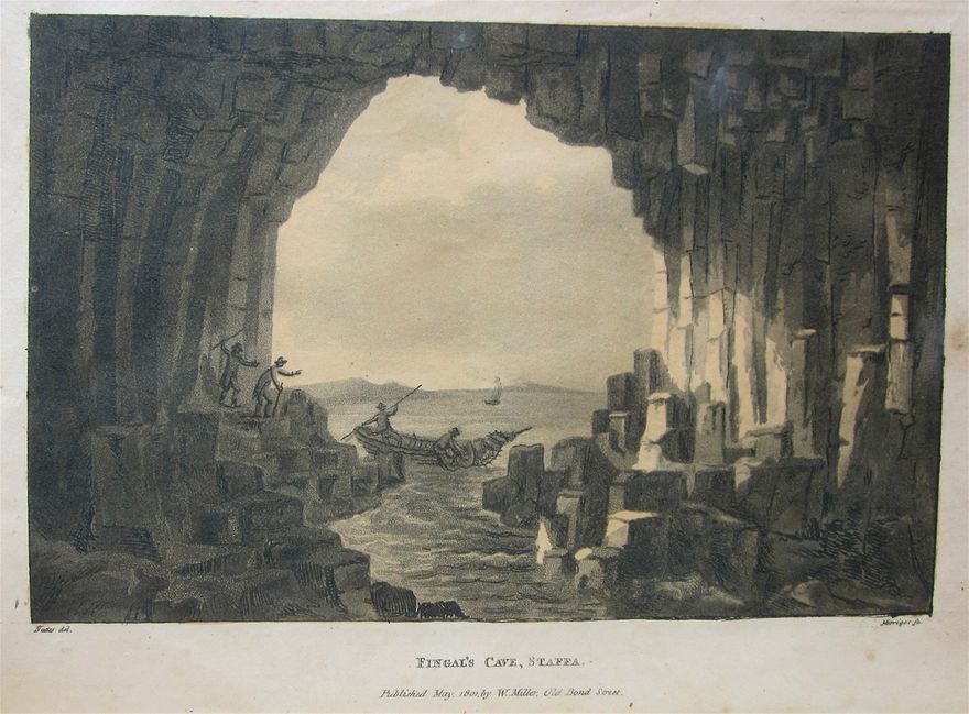 Fingal's Cave, Staffa. An engraving after Nattes, published in 1801 in 