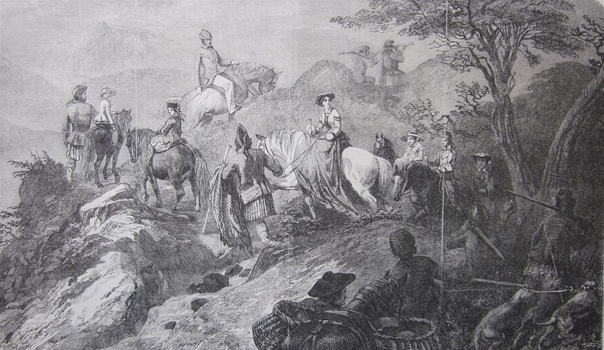 A Royal Deer Stalking Party, by Carl Haag, taken from the Illustrated Times, 1858.