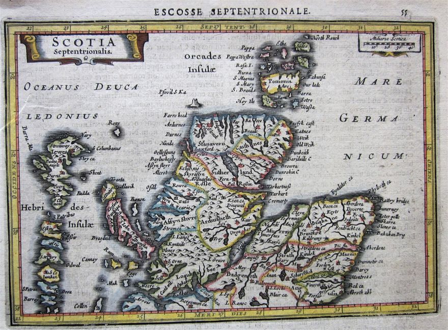 Scotia Septentrionalia, a map by Jan Jansson published in 1628.