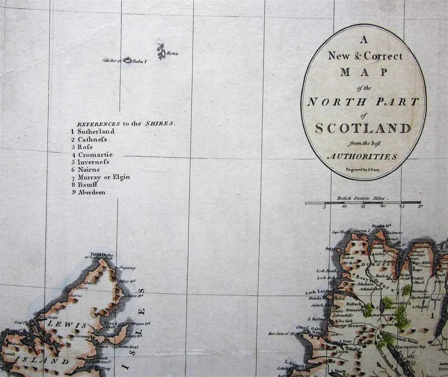 John Cary's Map of the North Part of Scotland, published in 1789.