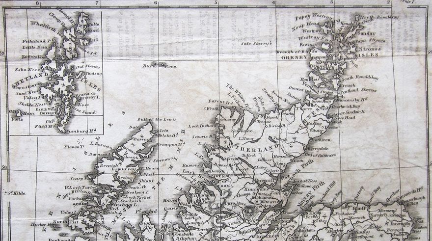 A map of Scotland published by george Virtue in 1826.