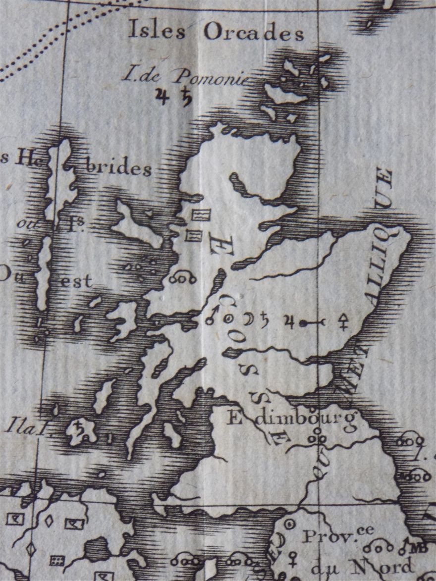 Detail from the Carte Mineralogique by Bouache, 1746.