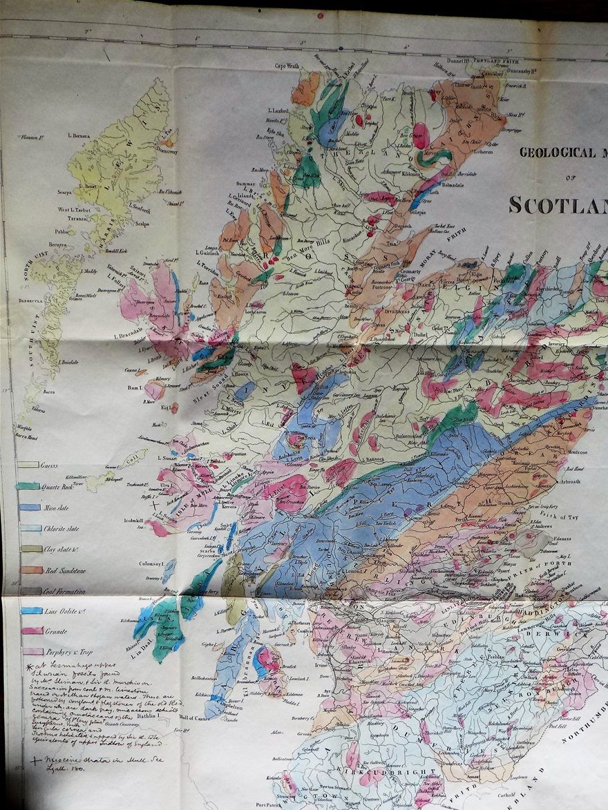 Geological Map of Scotland, by James Nicol, 1844.