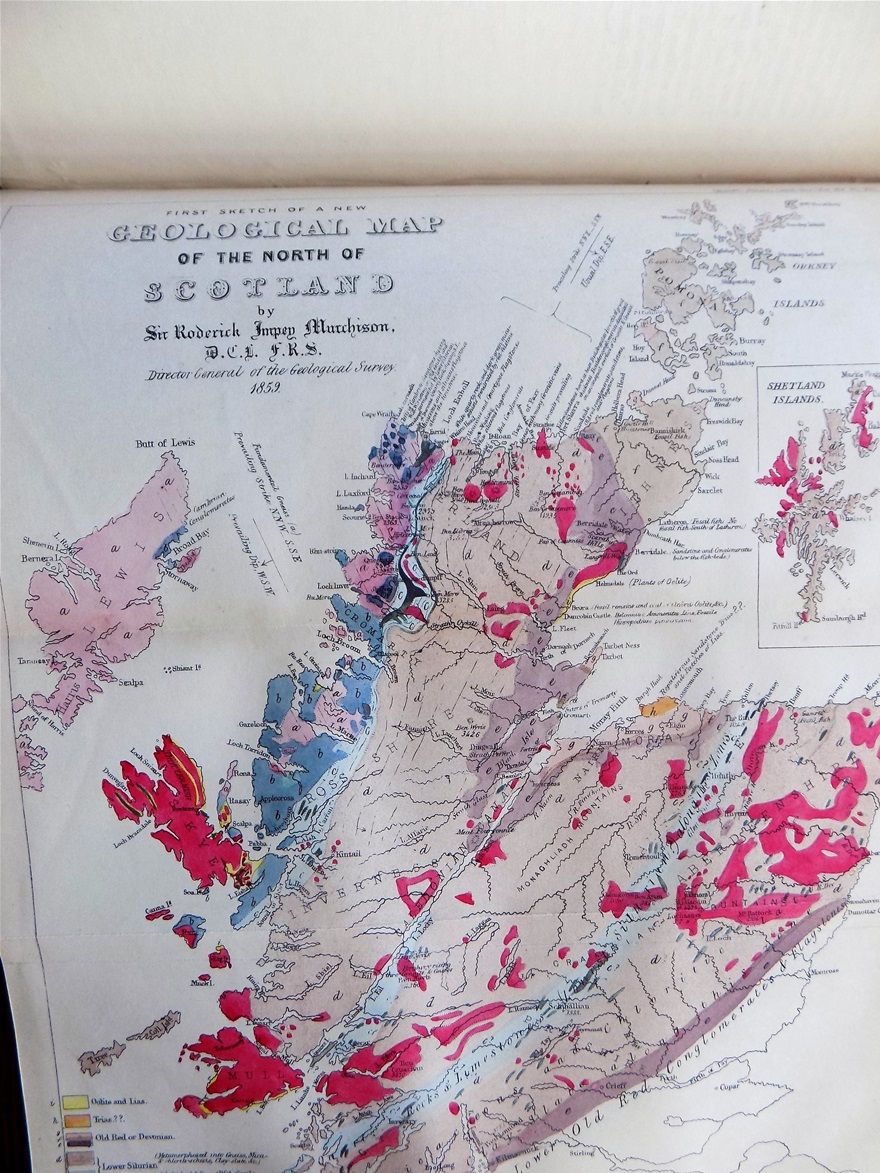 Sketch of a New Geological Map of the North of Scotland by Roderick Murchison, 1859.