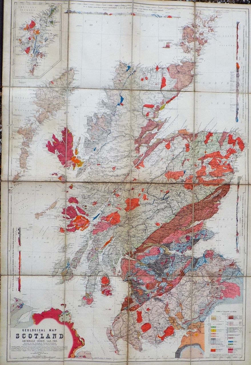 Geikie Geological Map of Scotland, 1876.