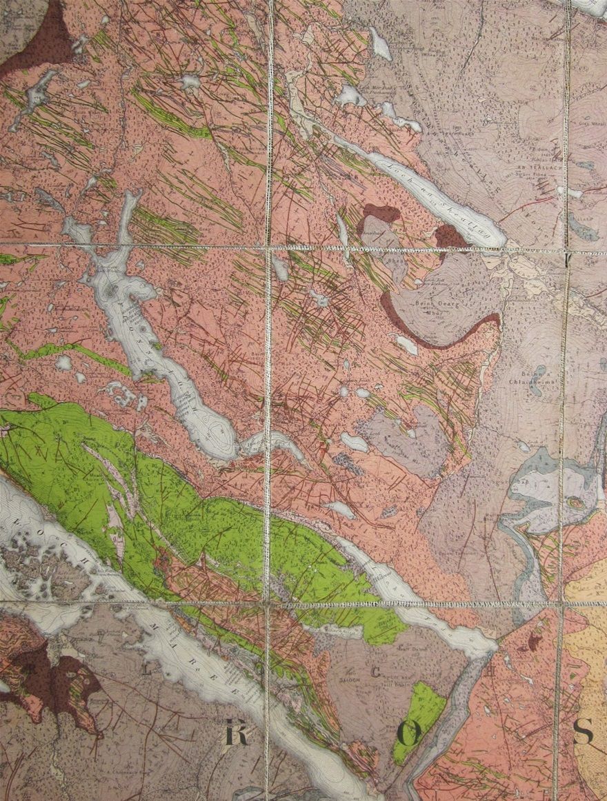Detail from the Geological Survey map of 1913, showing Loch Maree and Glen Logan at the bottom.