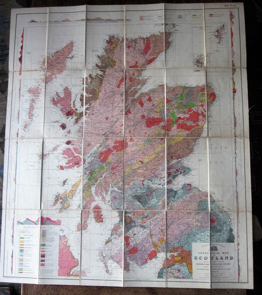 Geological map of Scotland, by Archibald Geikie, published in 1910.