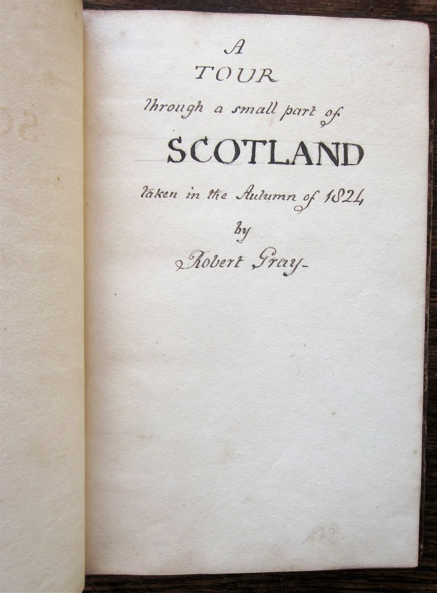 The title page to Robert Gray's tour.