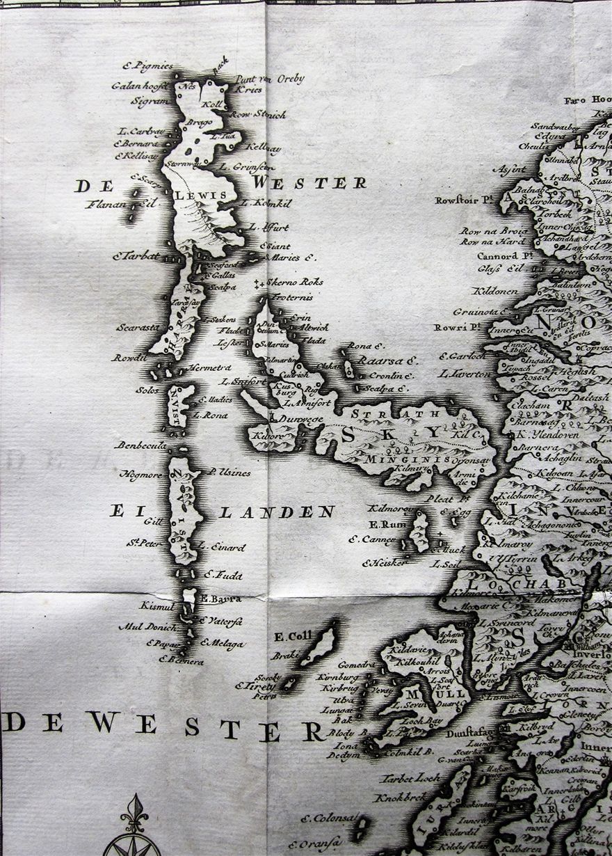 Tirion's map, showing part of the west coast, and the Western Isles.