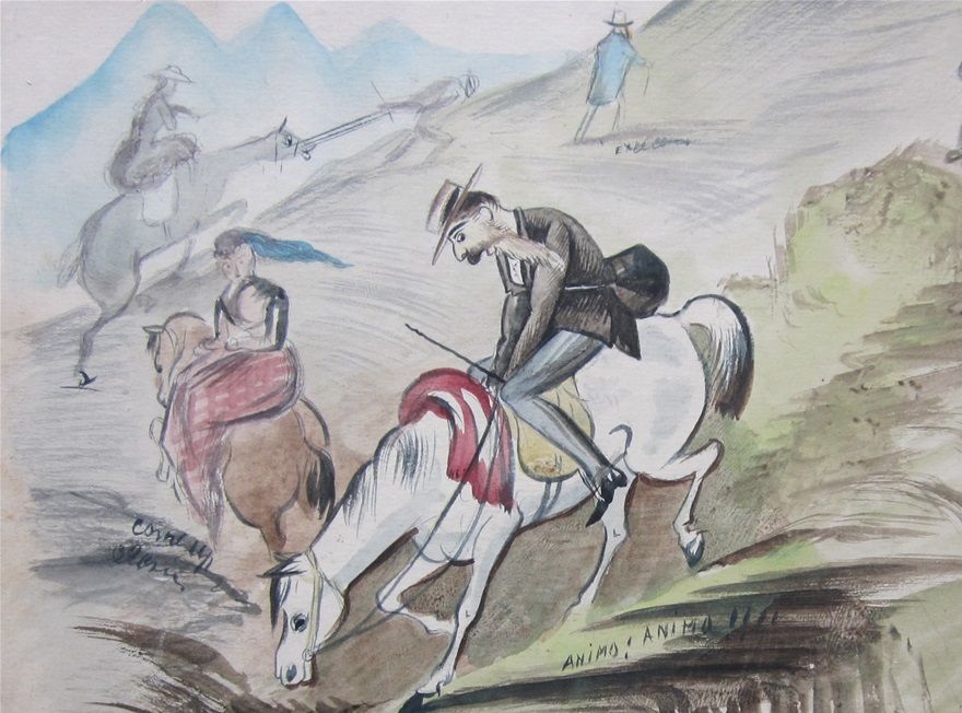 The ascent of Ben Lomond, a cartoon by William Donnelly.