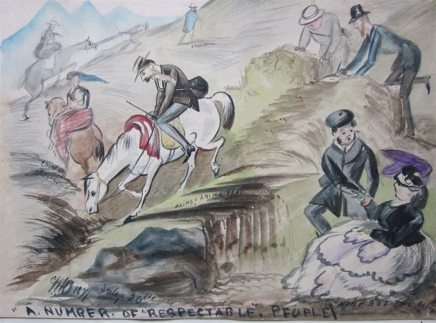 The ascent of Ben Lomond, a cartoon by William Donnelly.