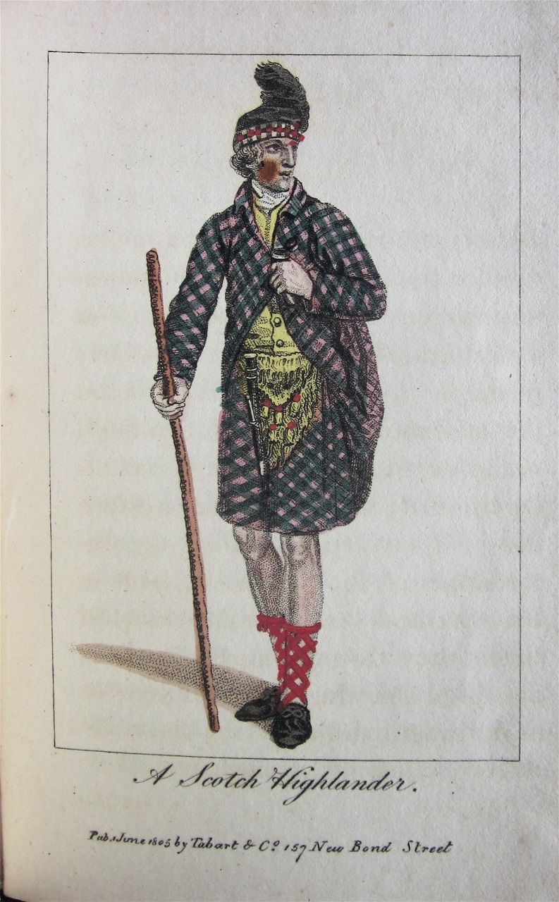 A Scotch Highlander, an engraving dated 1805 from Lamb's Book of Ranks, 1809.