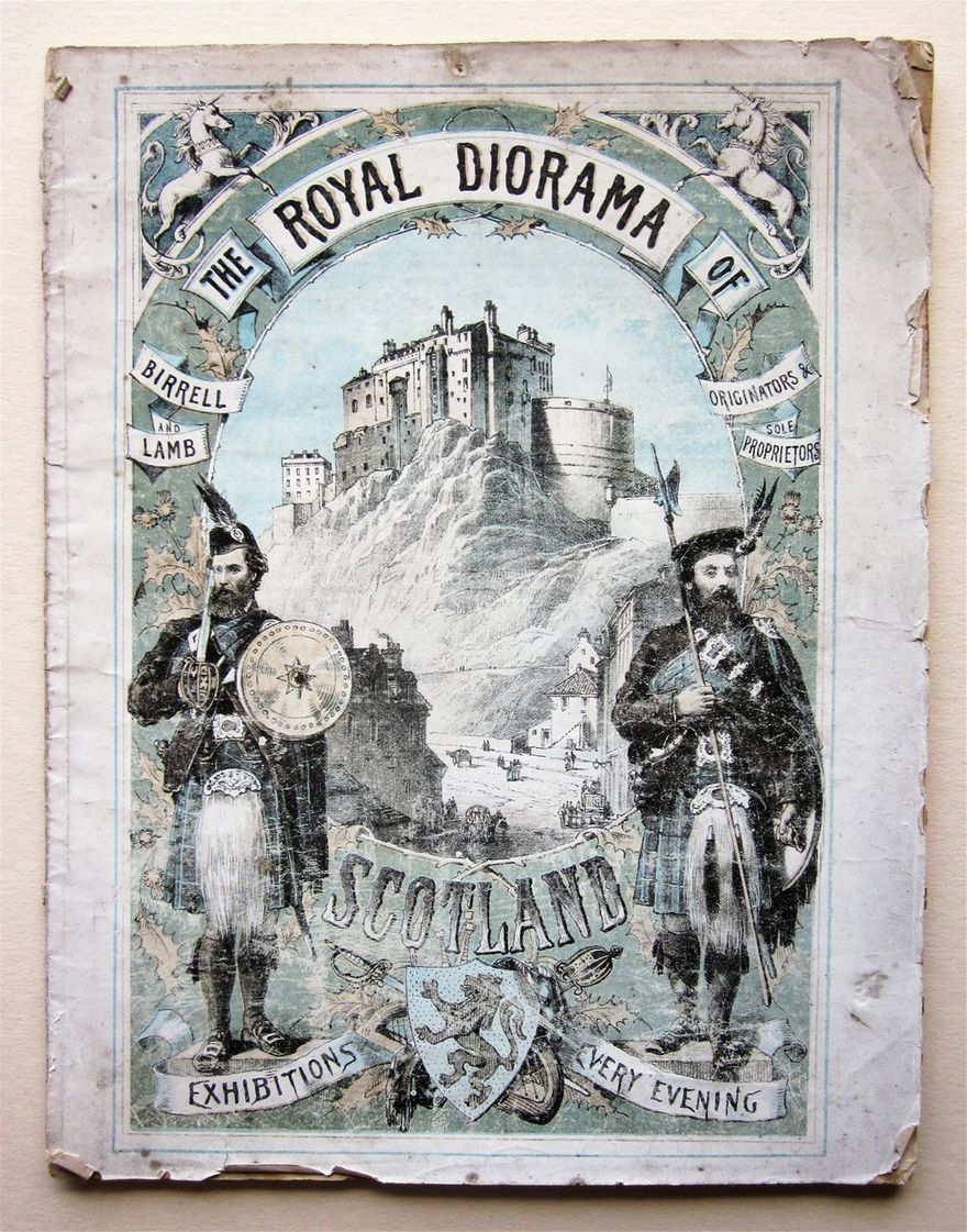 Cover of the Descriptive Guide to the Royal Diorama of Scotland, c 1870.