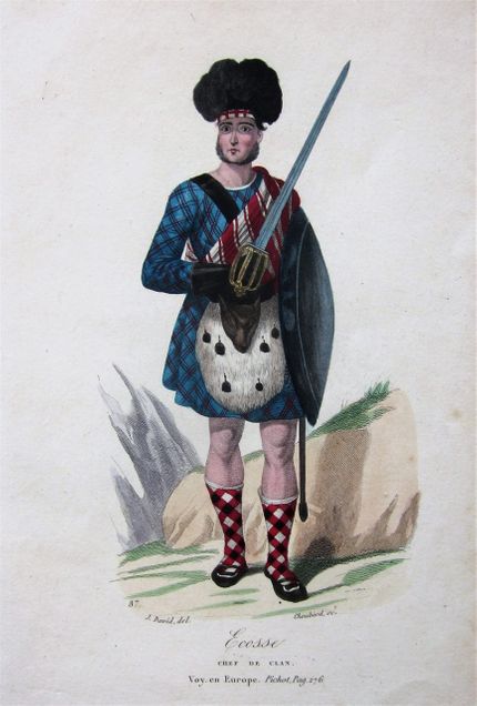 Scottish Clan Chief, from M.A. Pichot's Voyage en Europe, 1825.