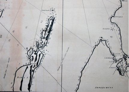 Mackenzie's chart showing Raasay, with Flodda on the north-west tip (Image courtesy of the National Library of Scotland, with thanks.)