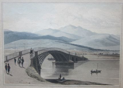 Bonar Bridge, an aquatint by William Daniell.