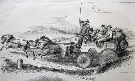 The mail-gig from Lairg to the north-west: Laxford and Scourie. An illustration from The Graphic, 1875. Even until a few years ago, it was the Royal Mail van that offered transport from Lairg up to Tongue, a facility that I myself used on occasions.